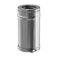 DW Element 25cm 80/130mm⌀ zwart