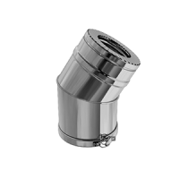 DW 30 graden bocht 80/130mm⌀ zwart