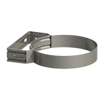 DW Muurbeugel 50-75mm afstand 80/130mm⌀ zwart