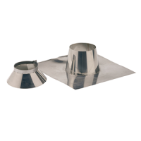 DW Dak doorvoer plat dak + stormkraag 0-10 graden 80/130mm⌀ zwart