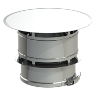 DW Trekkende kap anti-valwind 80/130mm⌀ zwart