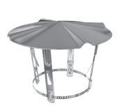 Kap chinees RVS 225x115mm flex 80mm/100mm