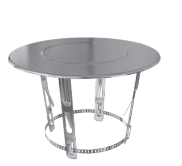 Kap plat RVS 225x115mm flex 80mm/100mm