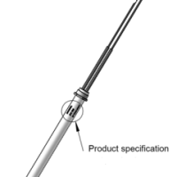 RVS staal | 350W | 12,5mm | 15cm achter de Flanch